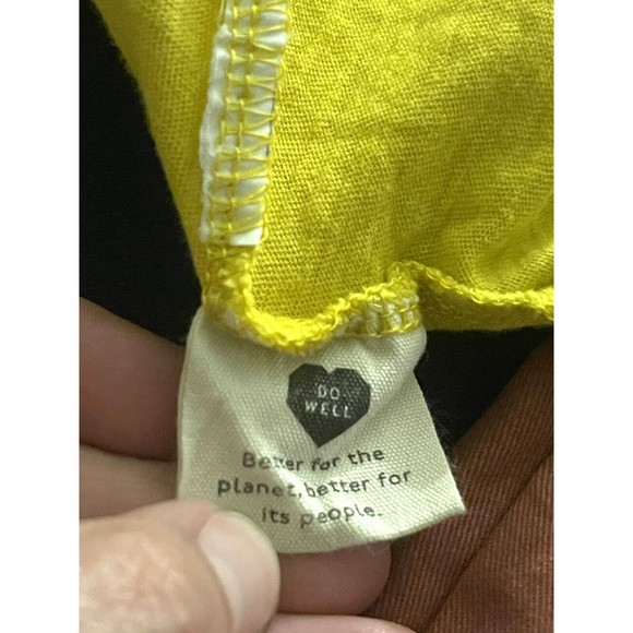 Madewell Womens Blouse Top Size Small Sleeveless V Neckline Yellow Pocket Knit - Picture 7 of 9